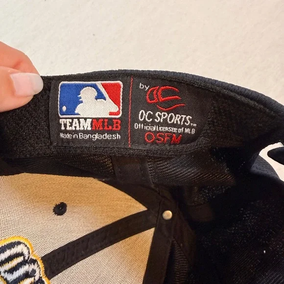 OC Sports Milwaukee Brewers Hat OSFM Navy Blue MLB Baseball Team Adjustable EUC - Picture 5 of 6